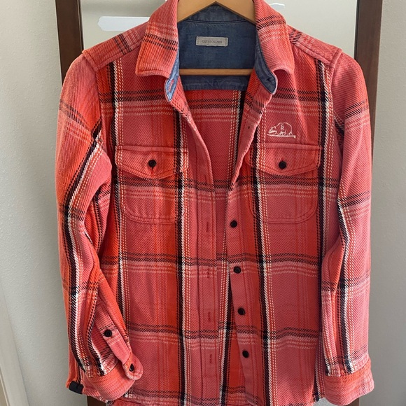 Outerknown Tops - Outerknown Surf Ranch Salmon Plaid Blanket Shirt